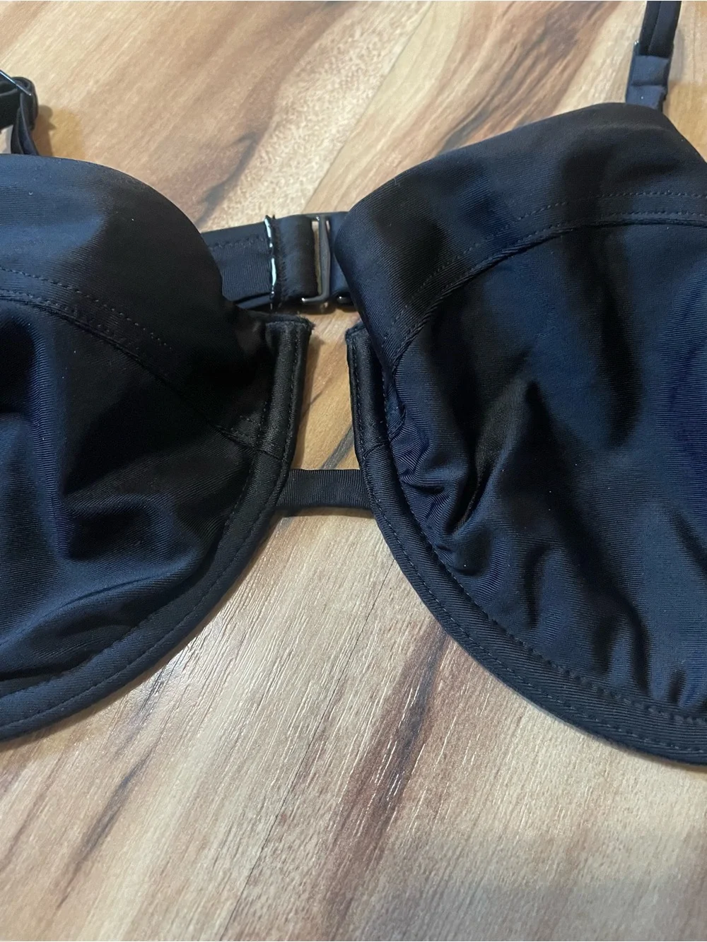 Aerie Black Unlined Underwire Bikini Top Size 36D NWT